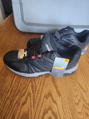 Avia Black Sneakers with Red Lace Accents